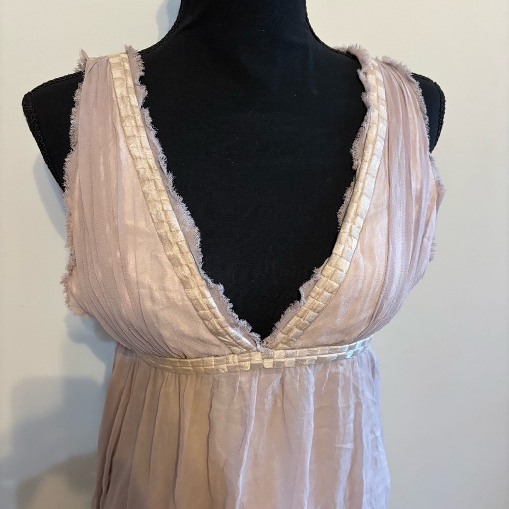 Camilla and Marc Baby Doll V Neck Low Cut Formal Silk Dress AU 10 / US 6 - Picture 2 of 9